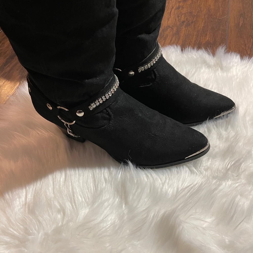 Dingo Women’s Black Rhinestone Cowboy Boots 10M - Picture 3 of 16